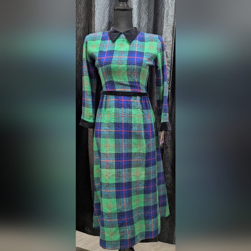 Vintage Plaid Betty Worth Frock Dress